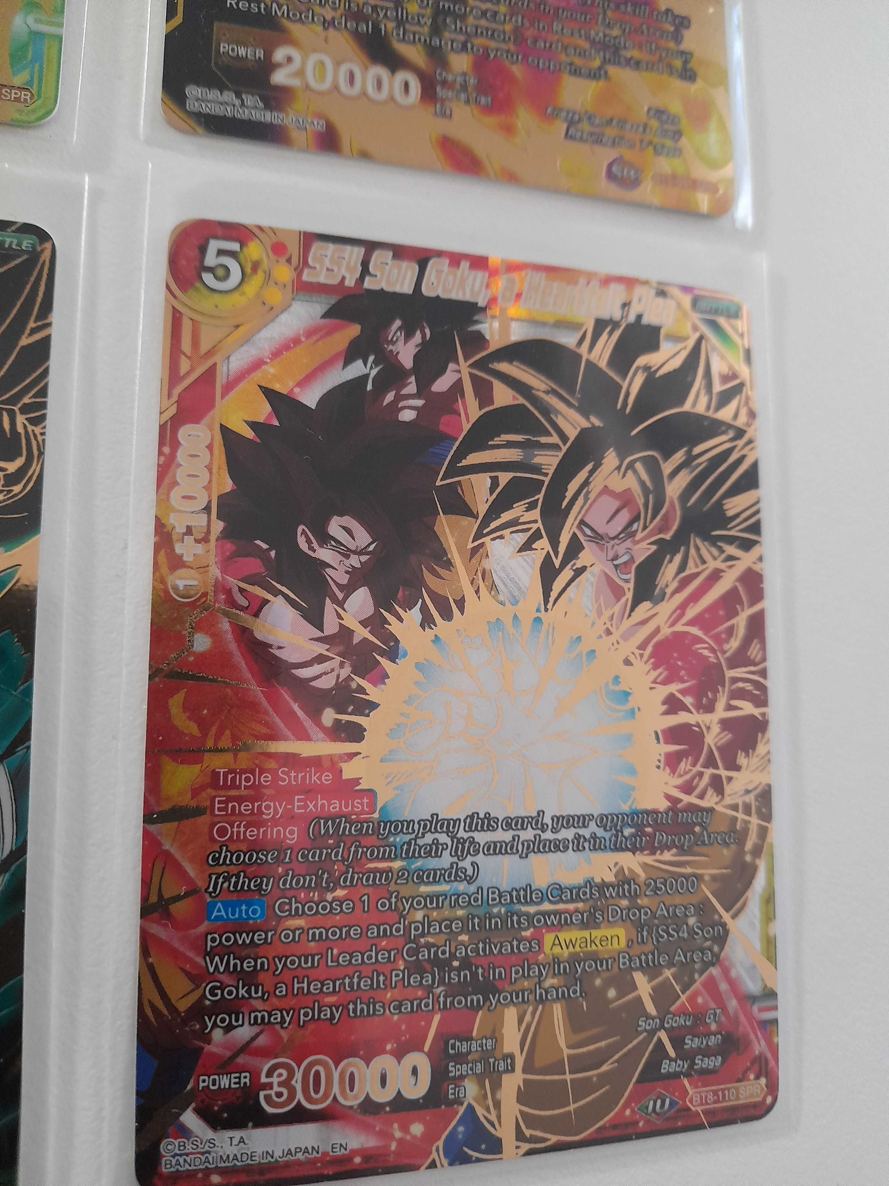 Dragon Ball super card game Special Rare cartas