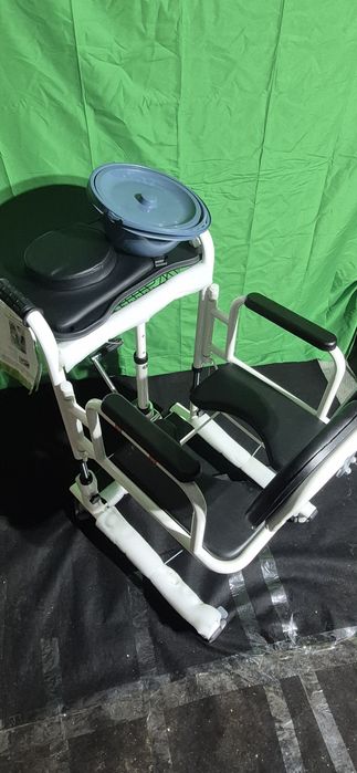 Wózek Hydrauliczny Łazienkowy 3w1 Rozpinany z Podnóżami i Tacka