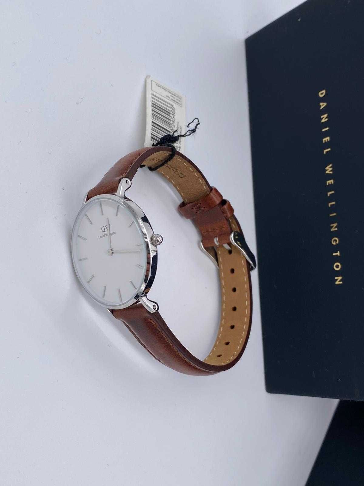 Zegarek damski srebrny brązowy Daniel Wellington Classic Petite