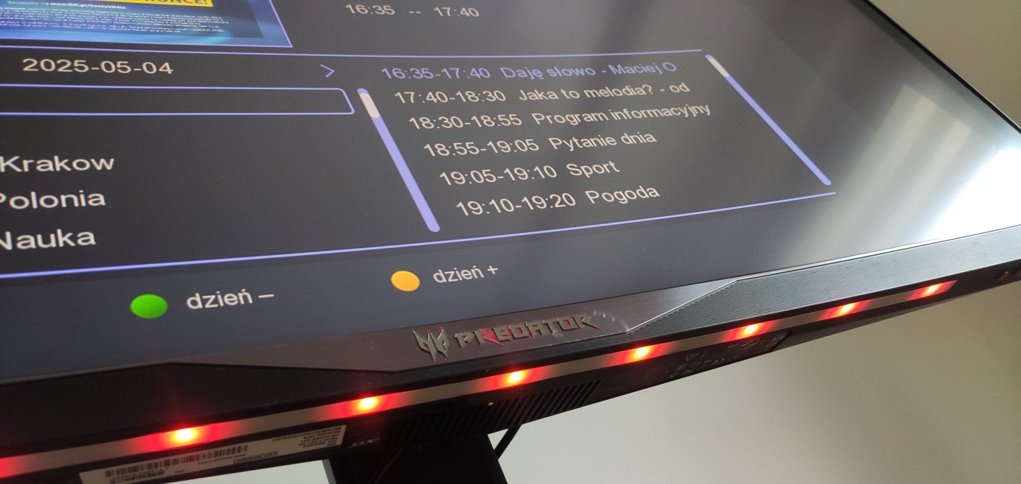 TV TELEWIZOR 34" Acer predator ZAKRZYWIONY Ekran HDMI 4x USB + Dekoder