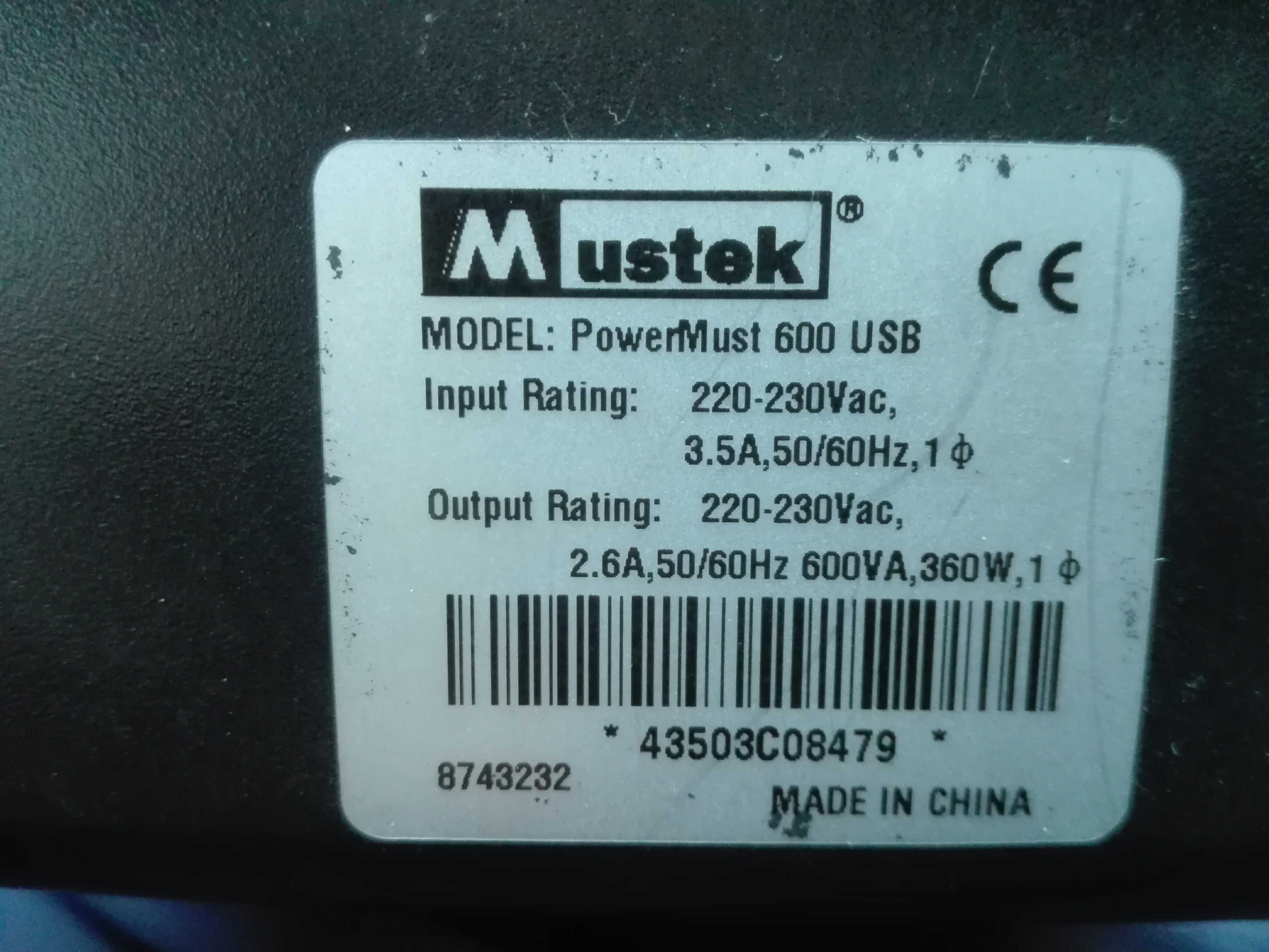 UPS MUSTEK PowerMust 600 USB