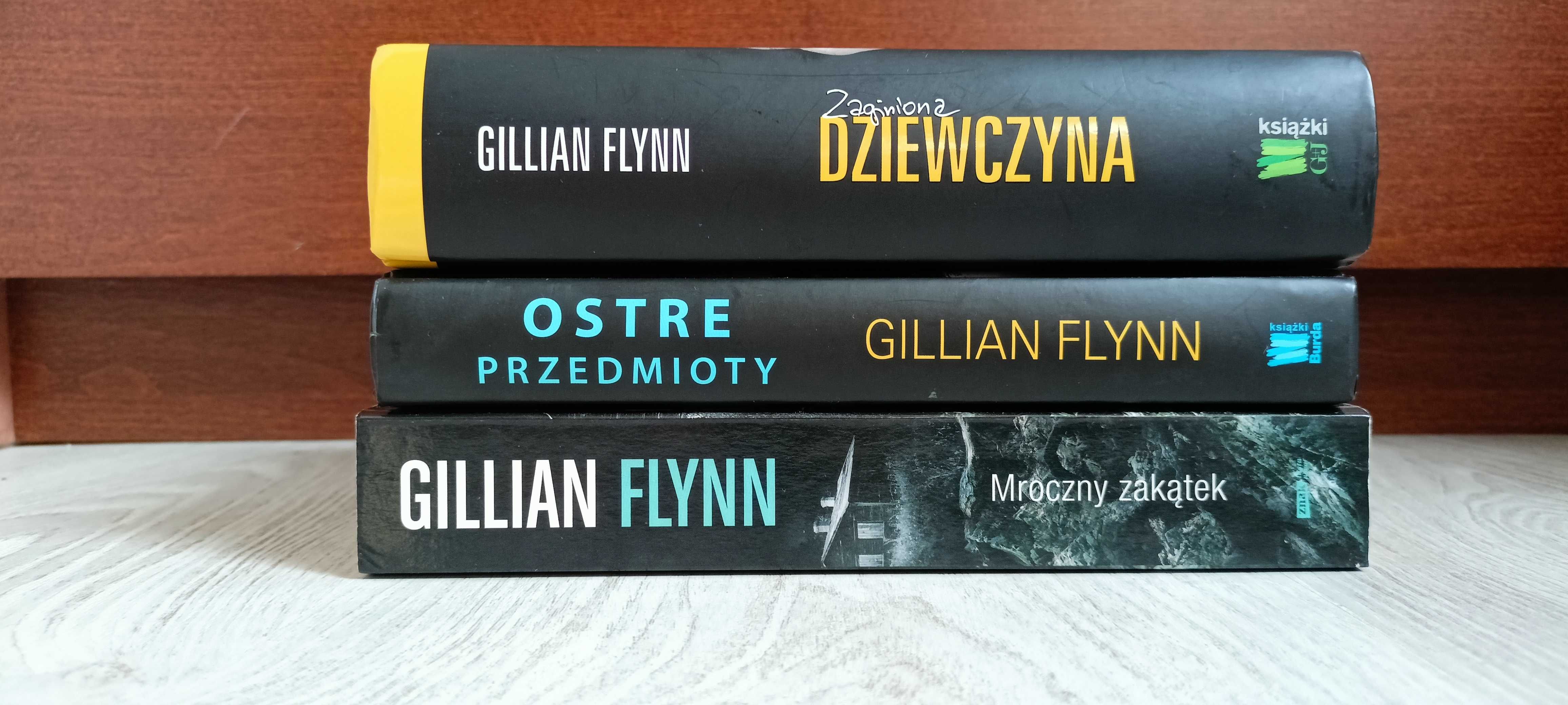3x Gillian Flynn Zaginiona dziewczyna Mroczny zakątek Ostre przedmioty
