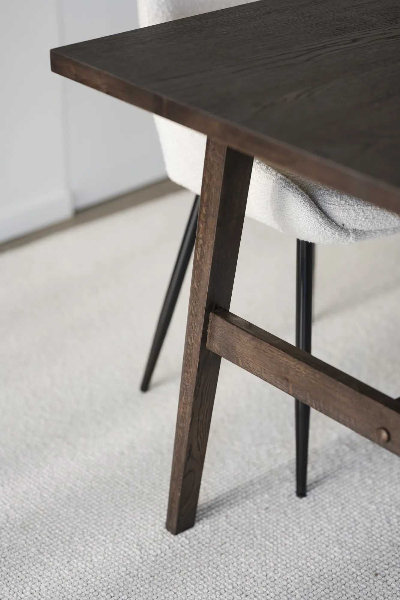 Stół Plainfield lite drewno dębowe 100x220 nowy okazja rabat 64% tanio