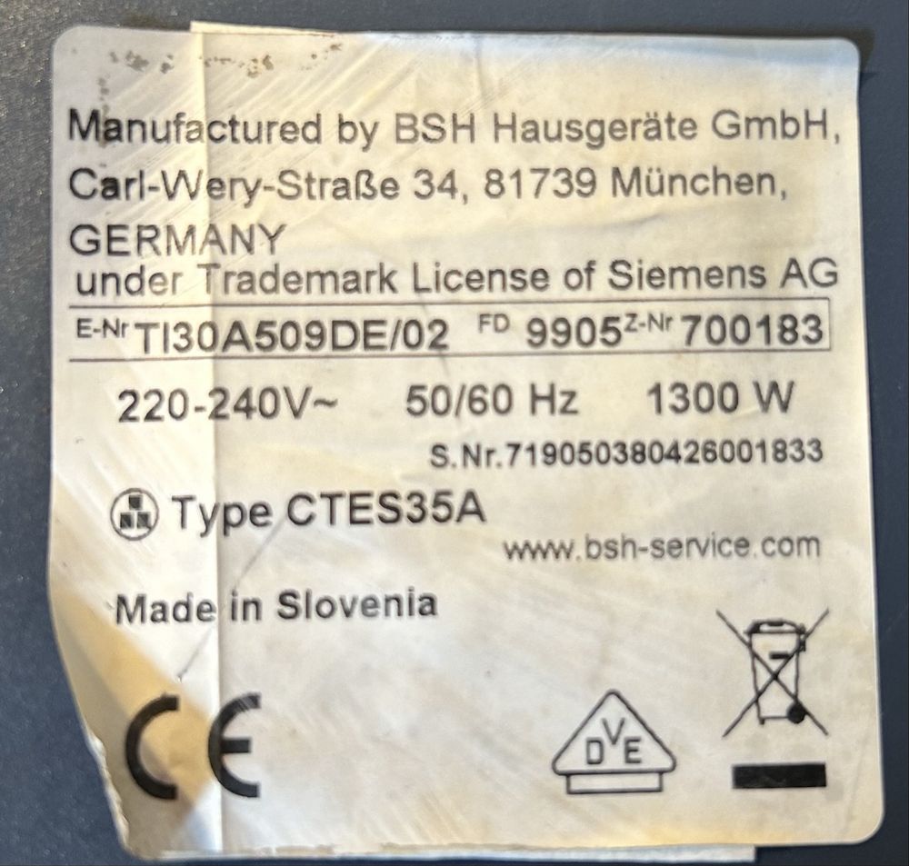Siemens eq3 S100 elektronika płyta główna