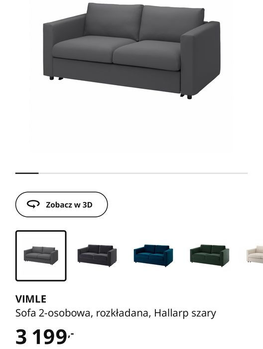 Sofa IKEA dwuosobowa rozkładana VIMLE