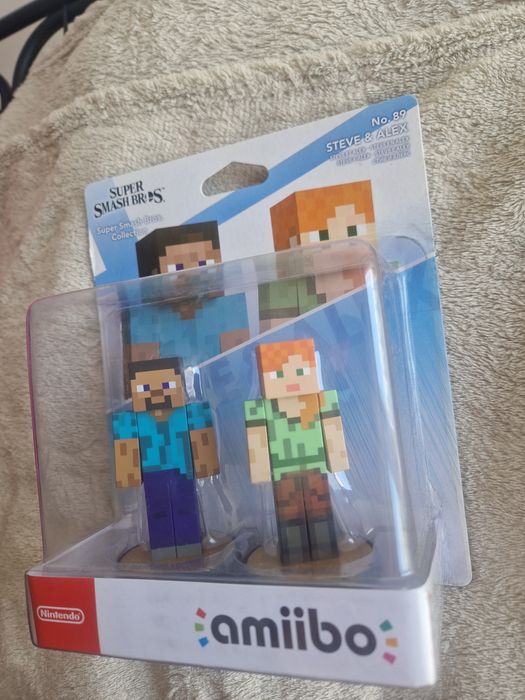 Figurki Amiibo Minecraft Steve & Alex