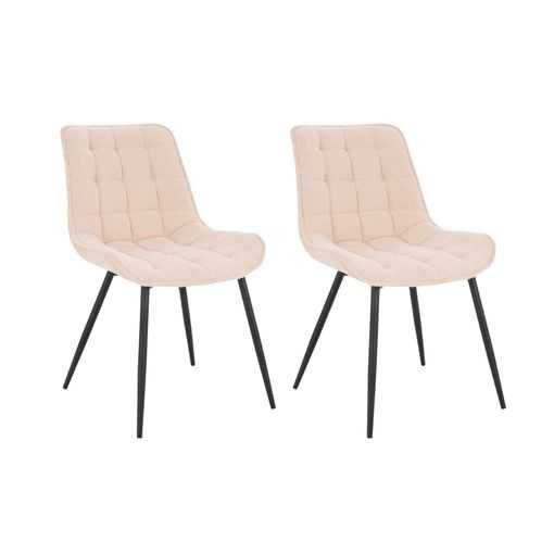HOME DELUXE Tapicerowane Krzesło Jadalnia IKALO - Zestaw 2 Szt.