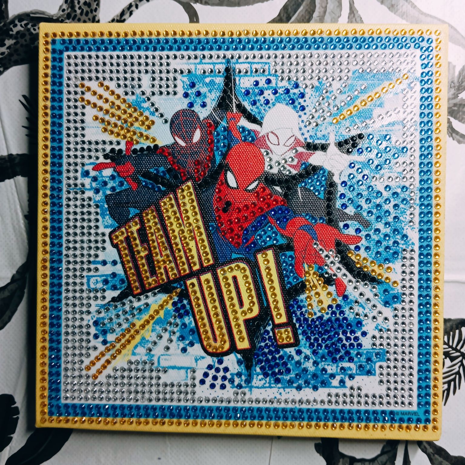 Obrazek Spiderman spider mozaika diamentowy dla dzieci marvel