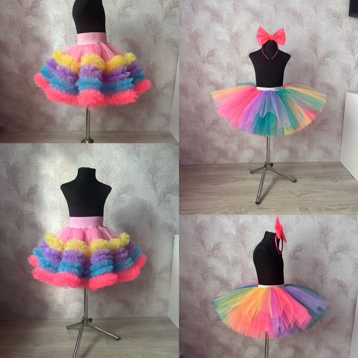 Фатінова кольорова спідниця, веселка, льодяник , райдуга, клоунеса