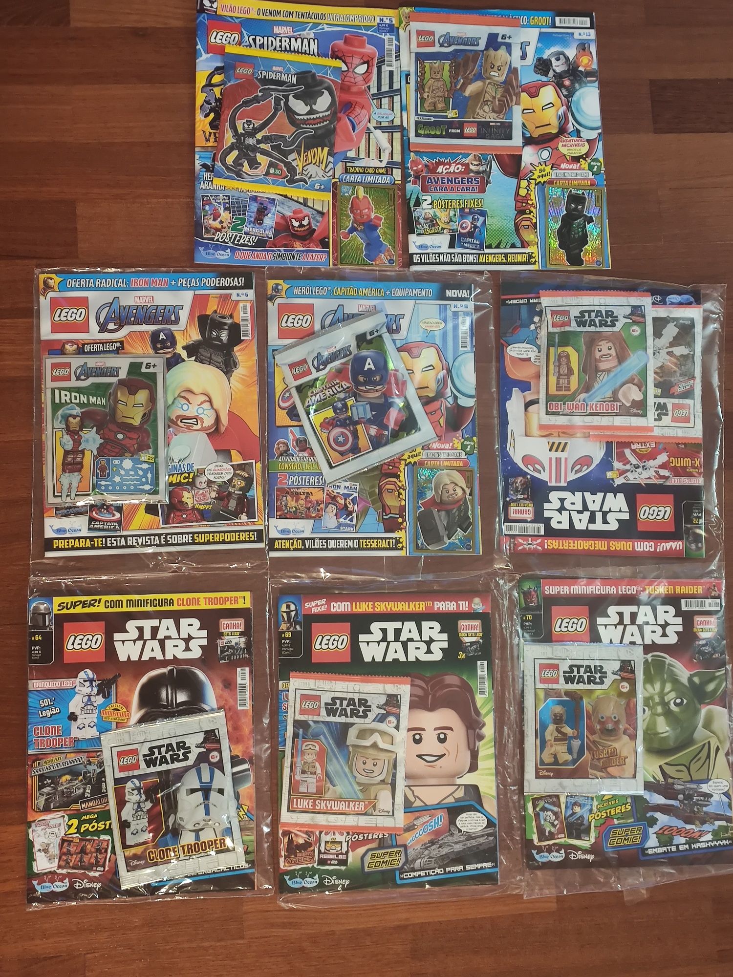 Revistas Bd Lego Star Wars Batman Marvel Minifiguras Polybags