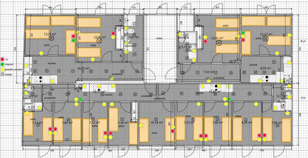 Duża Kwatera Zabrze ul. Szczęść Boże! Pokoje pracownicze 2 osobowe+TV!