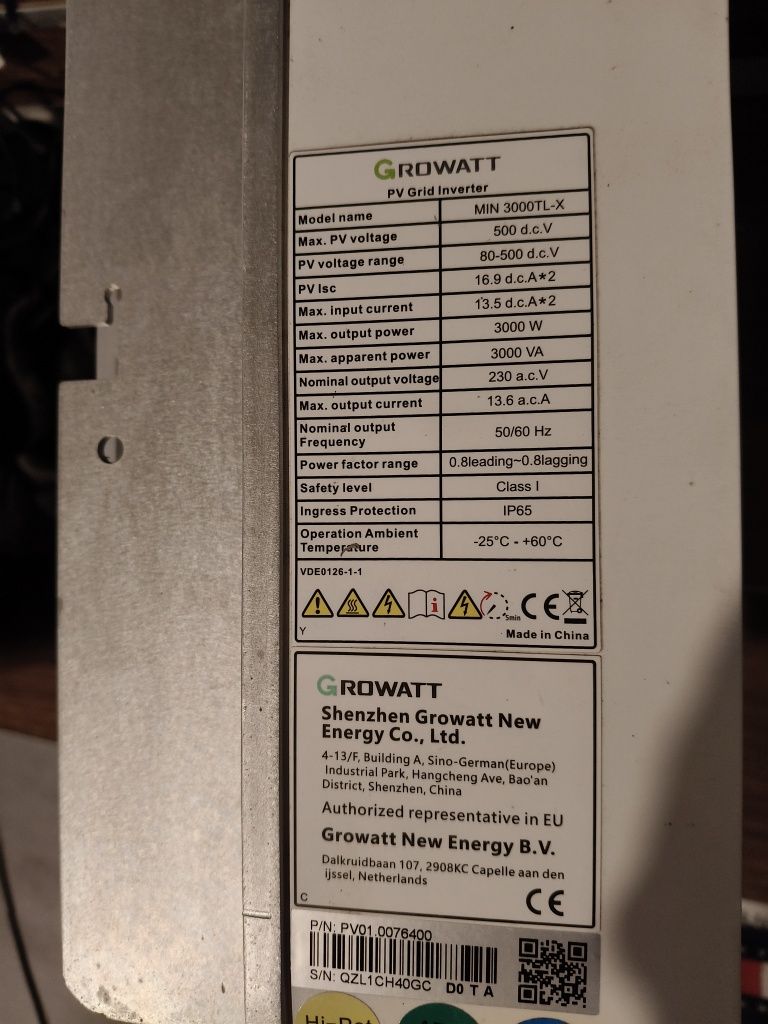 Sprzedam falownik GROWATT