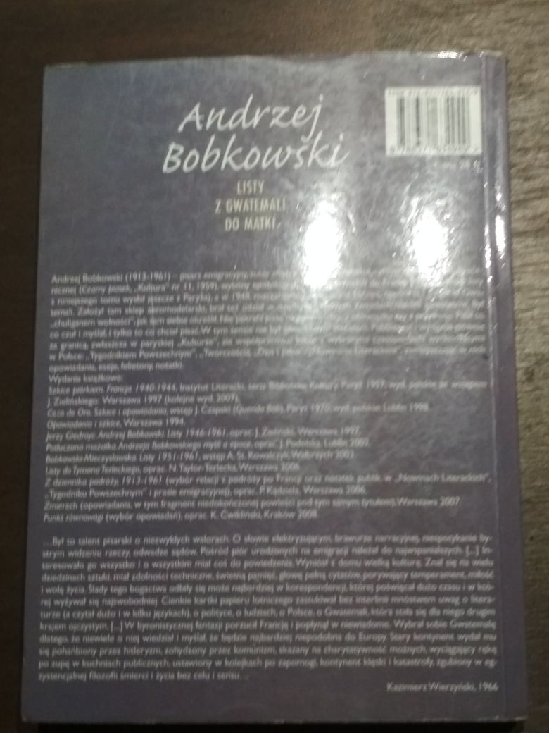 Andrzej Bobkowski - Listy z Gwatemali do matki