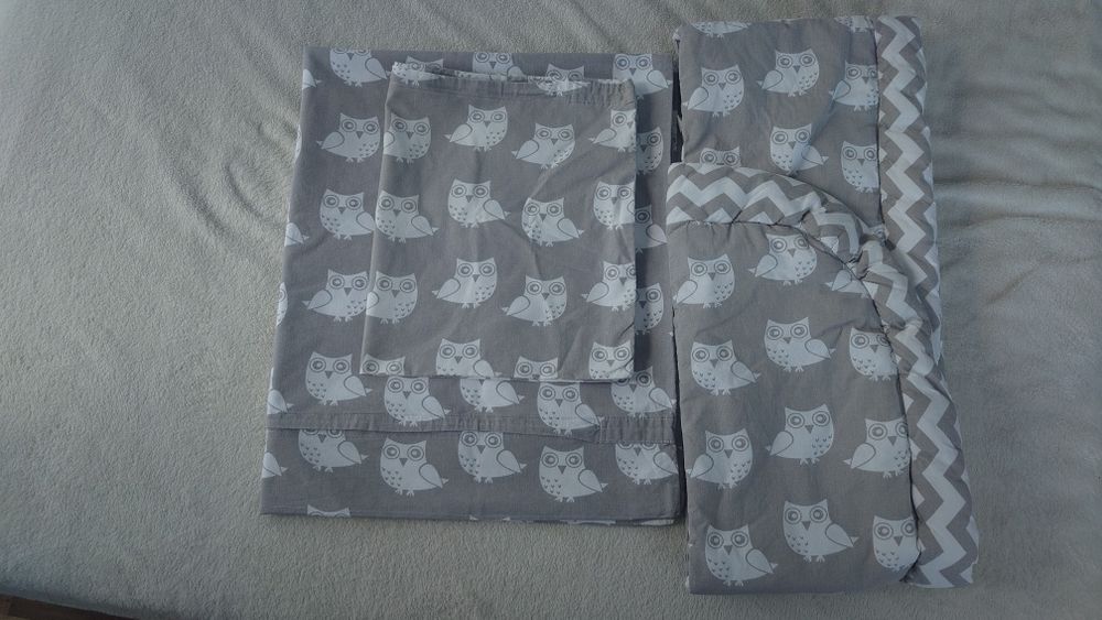 Pościel do łóżeczka z ochraniaczem na szczebelki