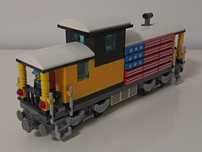 Wagon końcowy brankard caboose z klocków LEGO i kompatybilnych