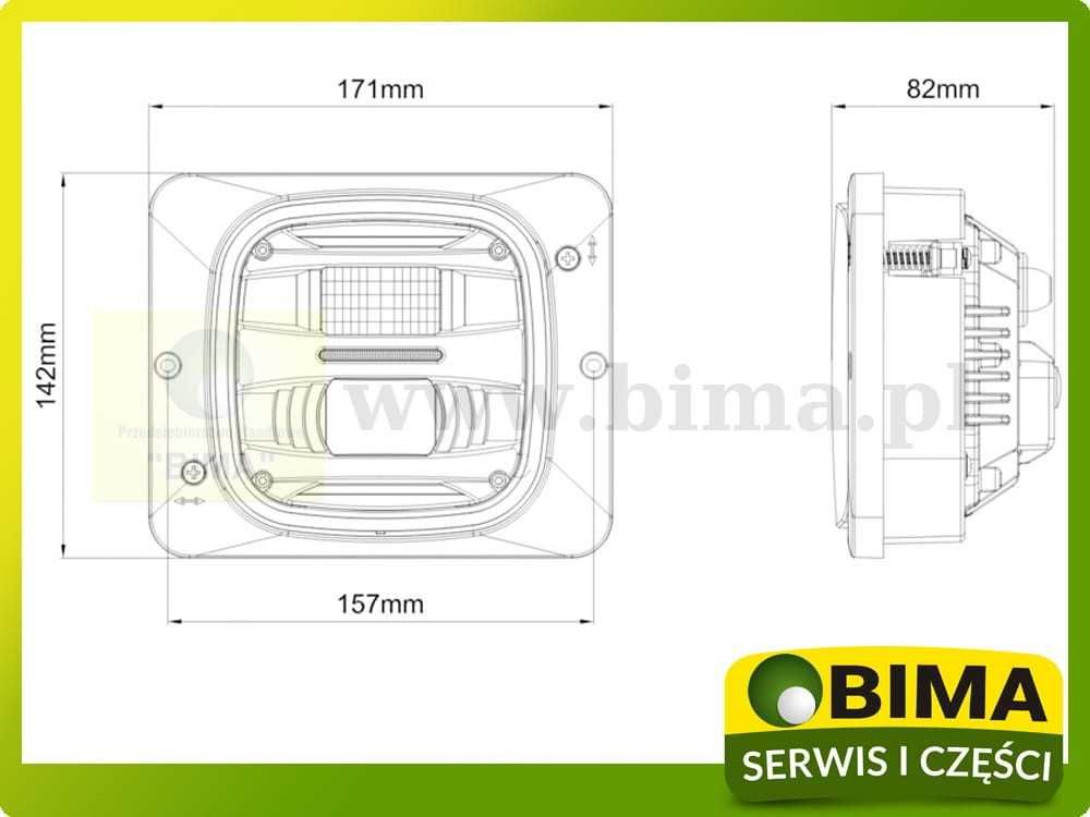 Lampa przednia LED CASE FENDT Farmer Favorit John Deere Zetor Steyr