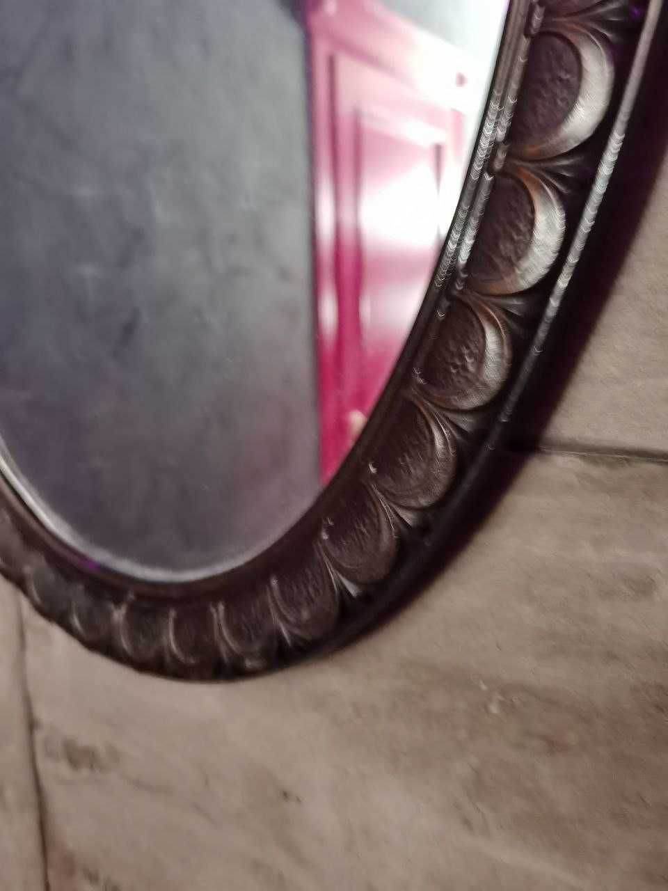 Винтажное овальное зеркало (бронза, латунь) Антиквариат