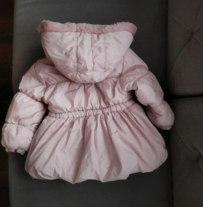 Kurtka plaszczyk zimowy na zime rozowa plus bluza