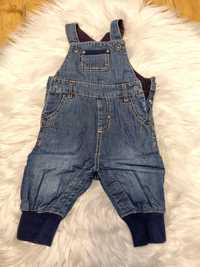 Spodnie ogrodniczki jeansowe niemowlęce Name it, rozmiar 56