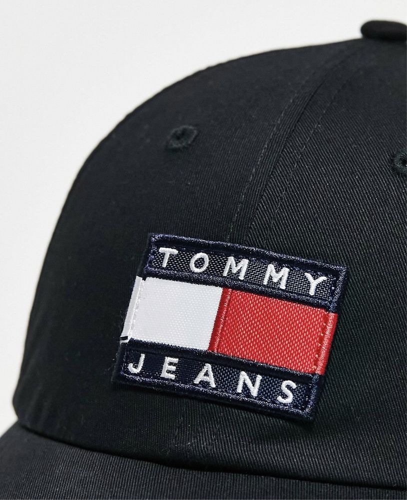 Кепка /бейсболка Tommy jeans heritage flag logo cap in black