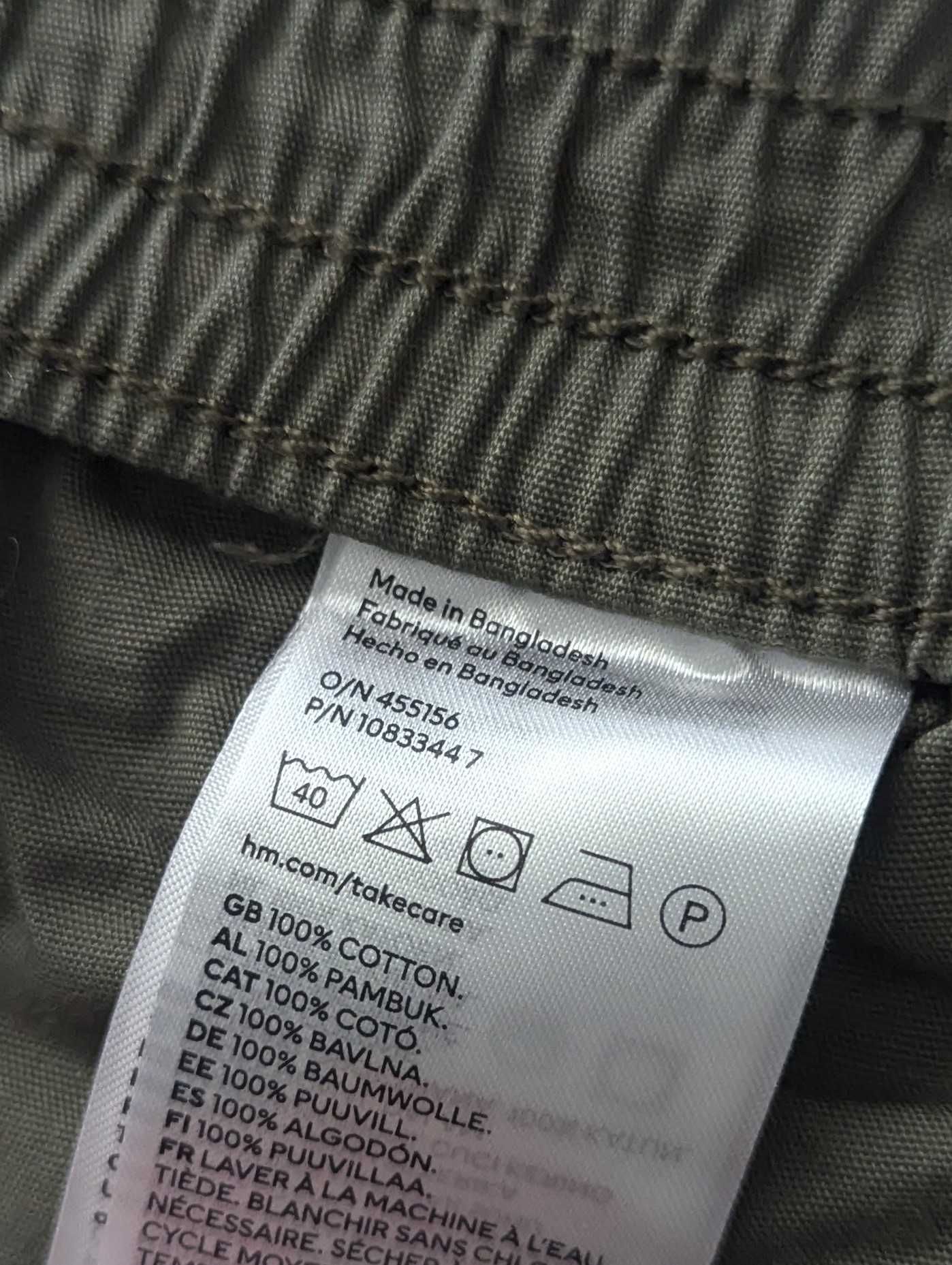Nowe spodnie H&M Divided bawełna bojówki r. 50