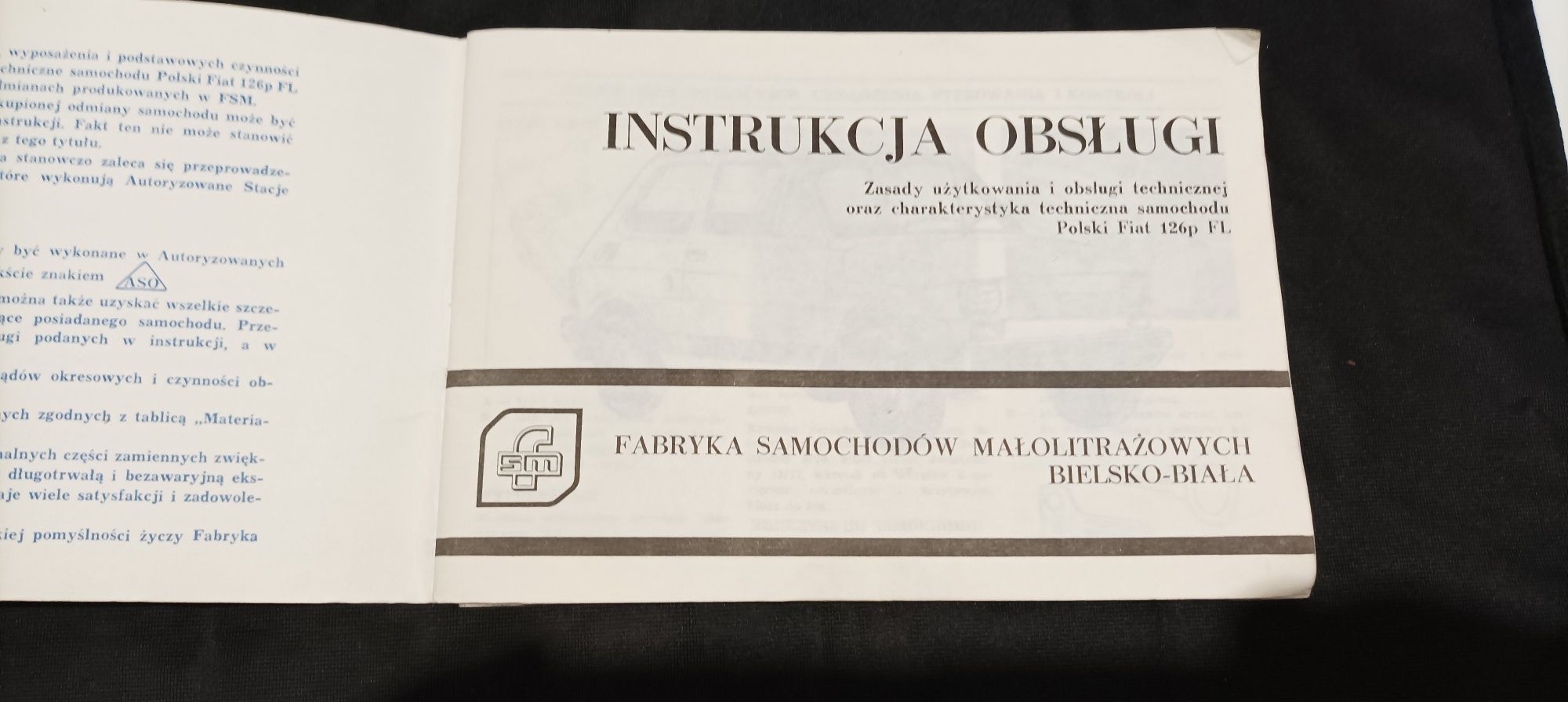 Instrukcja obsługi Fiat 126 p wraz z książką gwarancyjna