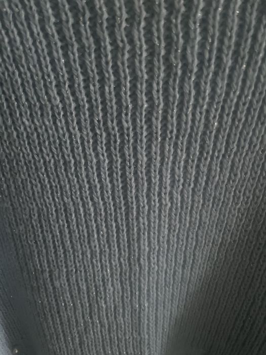 Nowa sukienka tunika blekitna sweterkowa z perelkami oversize