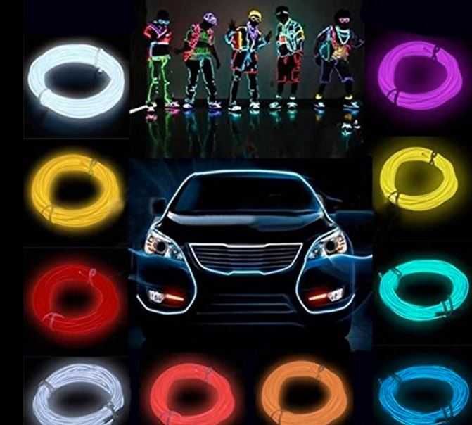 Fio / Luz Neon - Iluminação,Decoração Carros, Casa