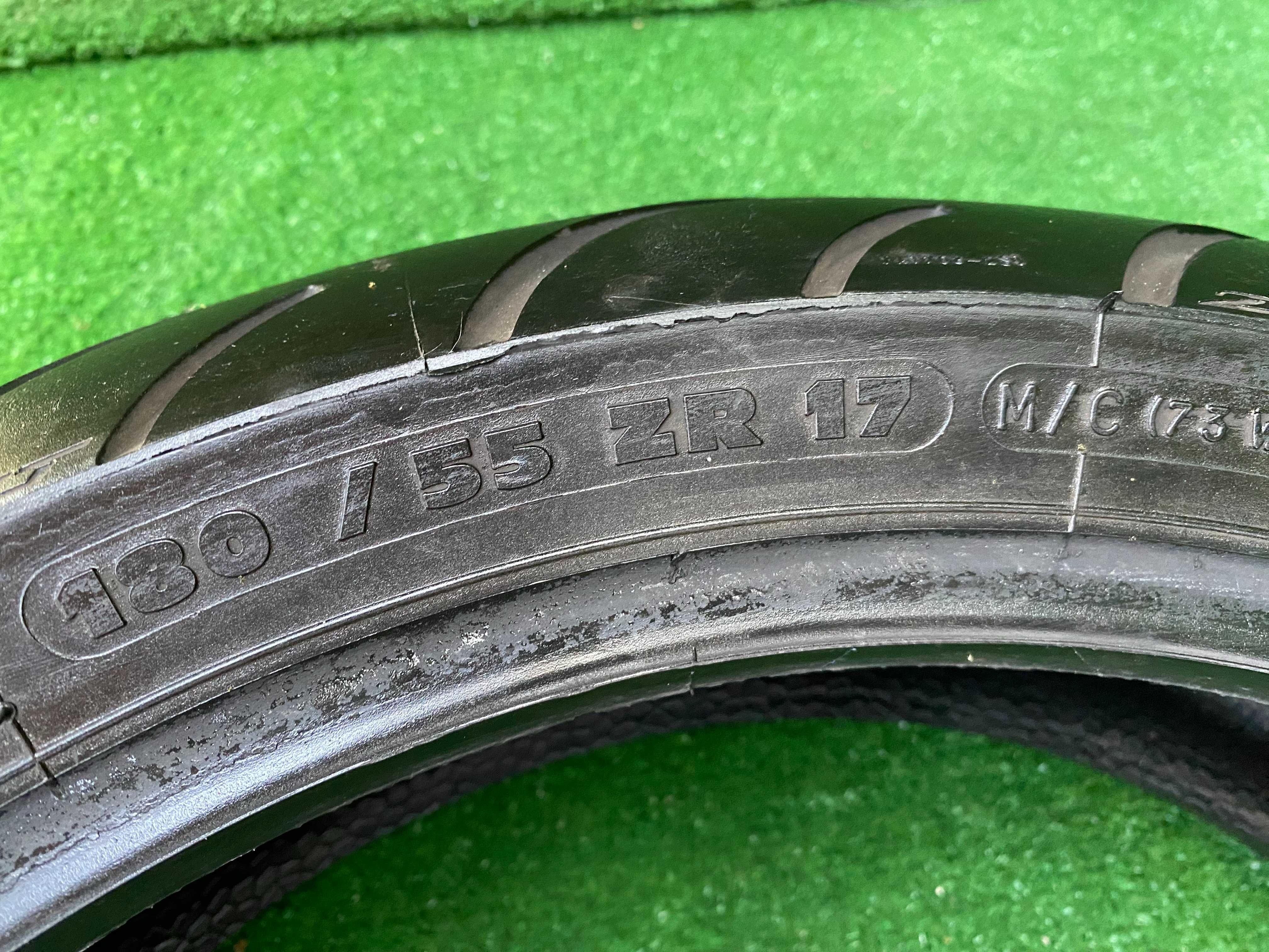 180/55/17 michelin pilot road 2 pneu usado mota