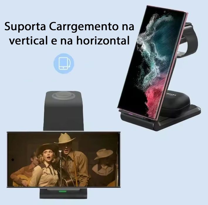 Suporte Carregador sem fios 3 em 1