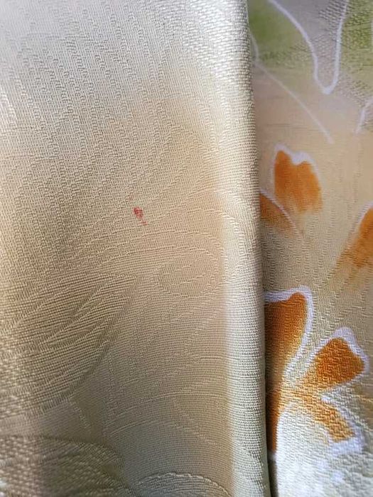 Zielone jedwabne haori japońskie narzutka na kimono marynarka w kwiaty