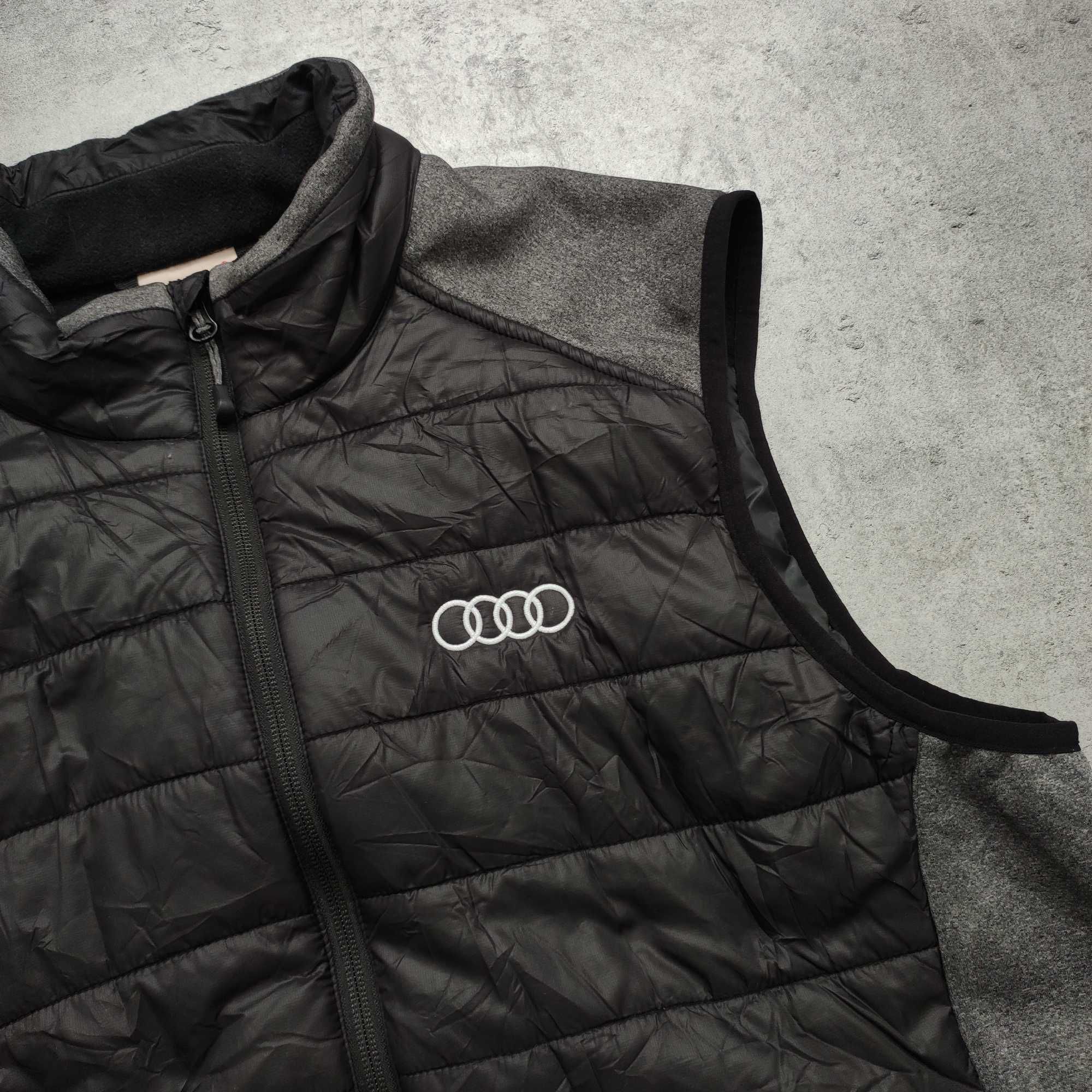 MĘSKA PREMIUM Kamizelka Przejściowa Kurtka AUDI Motorsport Racing Logo