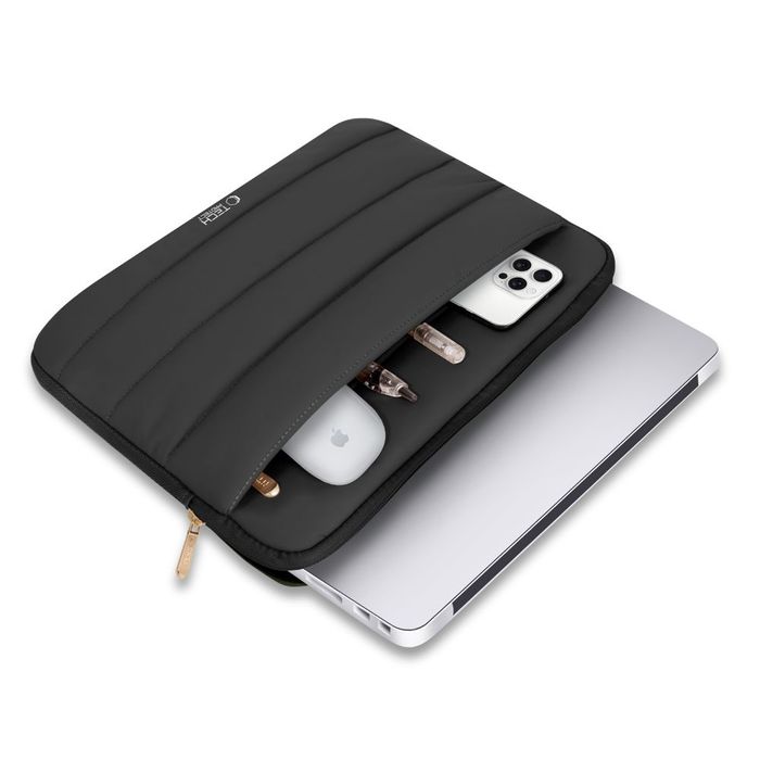 Etui TECH-PROTECT Fluffy DO Laptopa 13-14" Miękka Ochrona Czarne