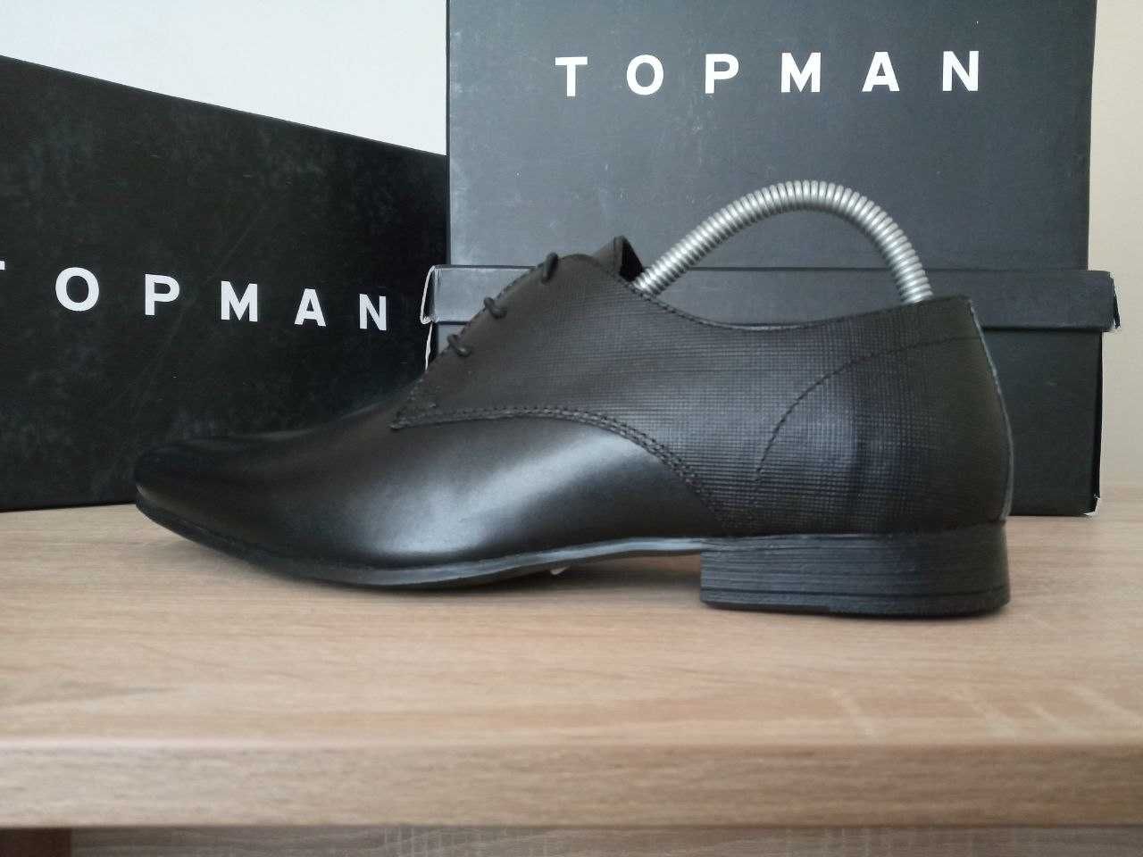 Оригінал Topman Bright Emboss Leather 034366 шкіра туфлі оксфорд туфли