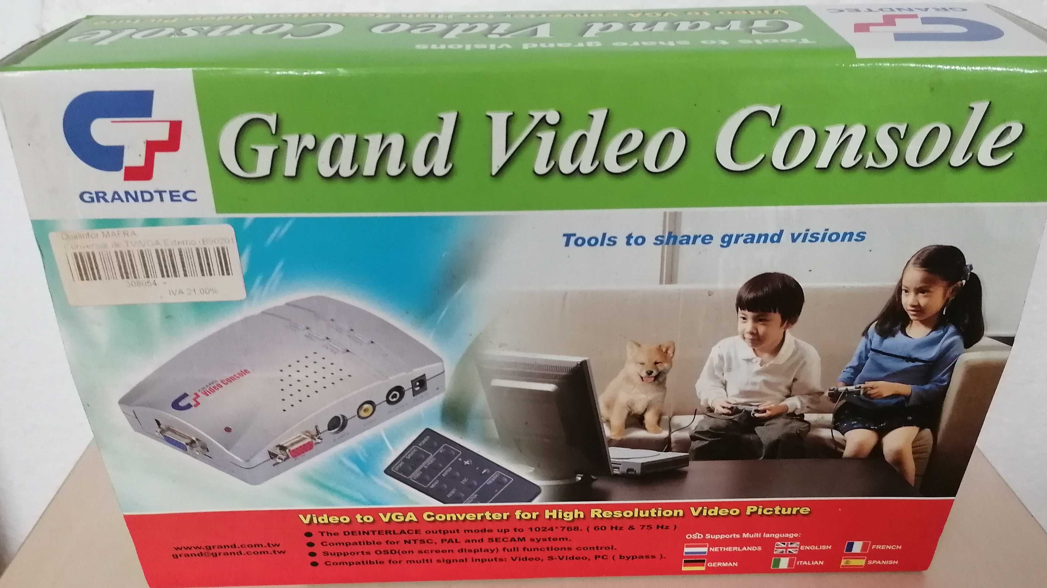 Conversor de vídeo, novo, por 7€