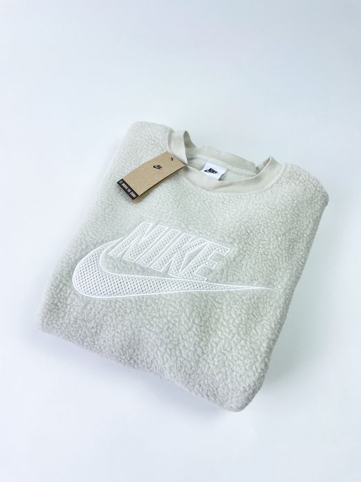 Оригінал! Чоловічий світшот Nike Sherpa білий (XL) Новий з бірками!