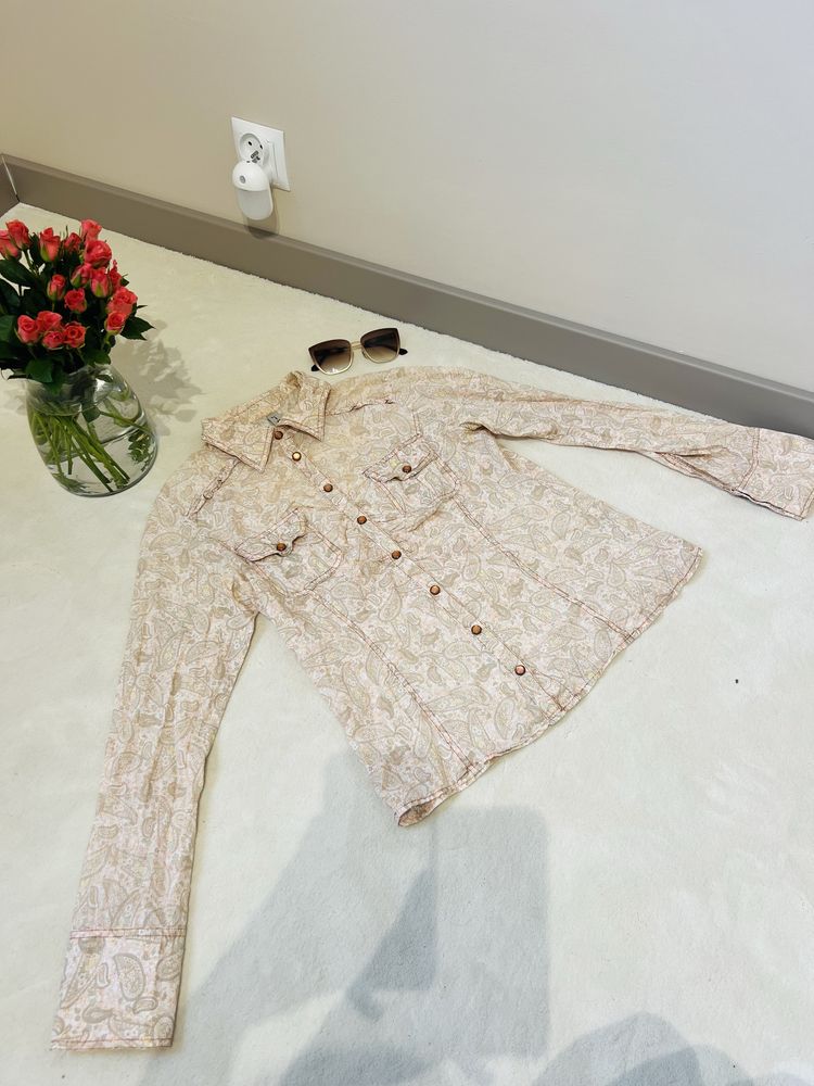 Koszula vingage retro lata 70 kowbojska bawełna  country etno boho