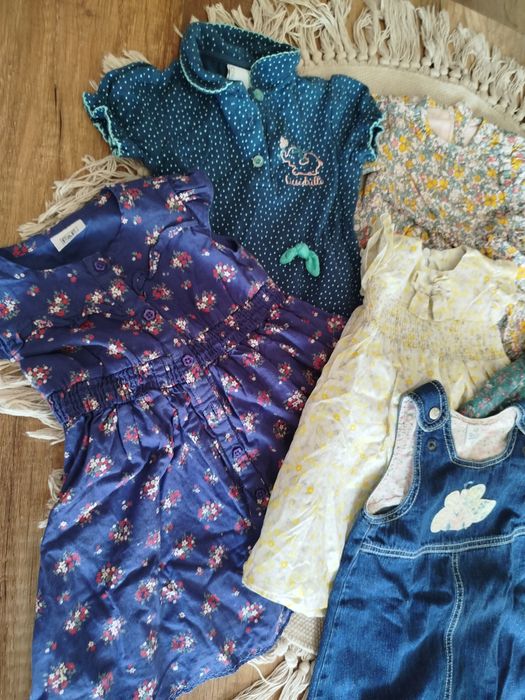 Zestaw sukienek niemowlęcych r.74