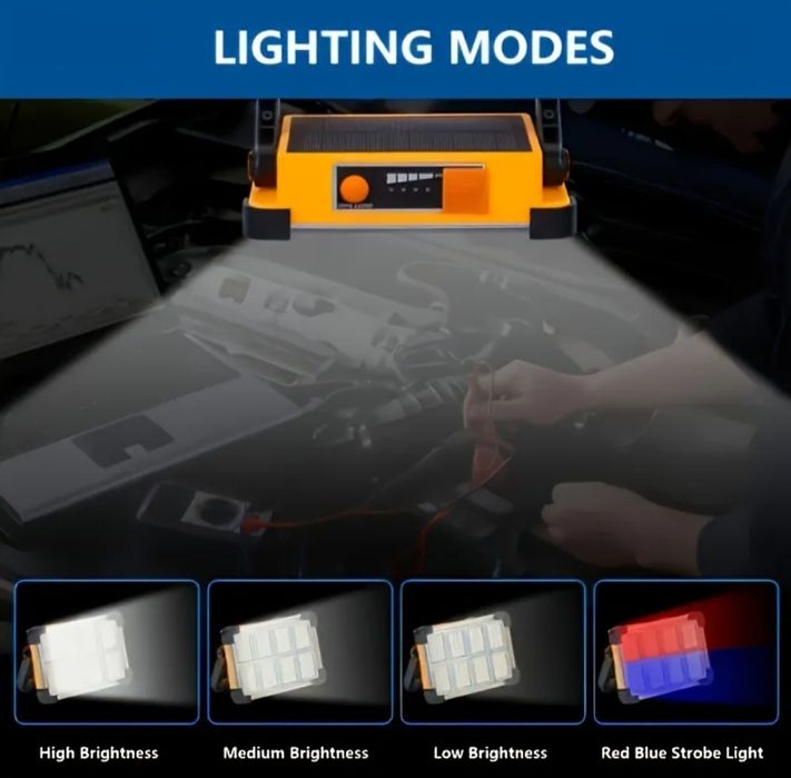 Luz Led a Bateria Solar Multifunções