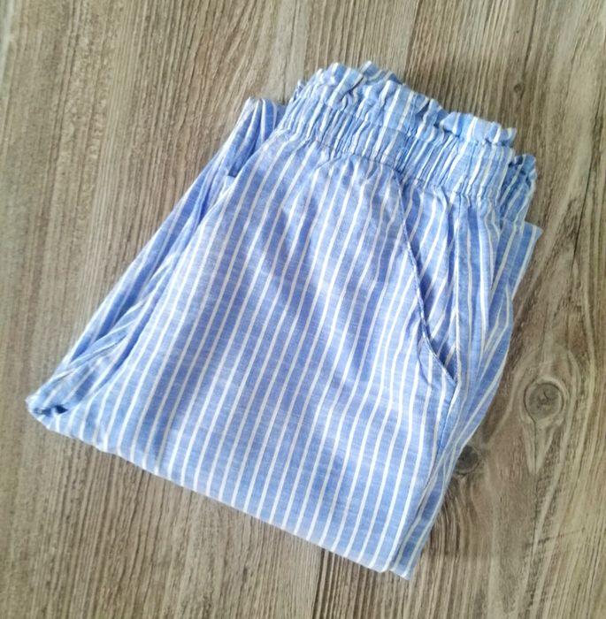 H&m bawelniane spodnie paperbag xs 164