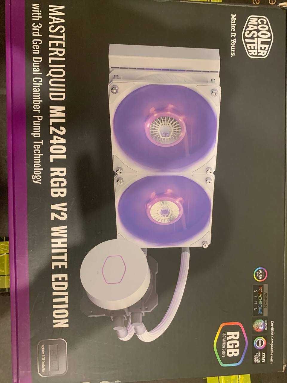 СВО Cooler Master MasterLiquid ML240L V2 RGB (MLW-D24M-A18PC-RW) White