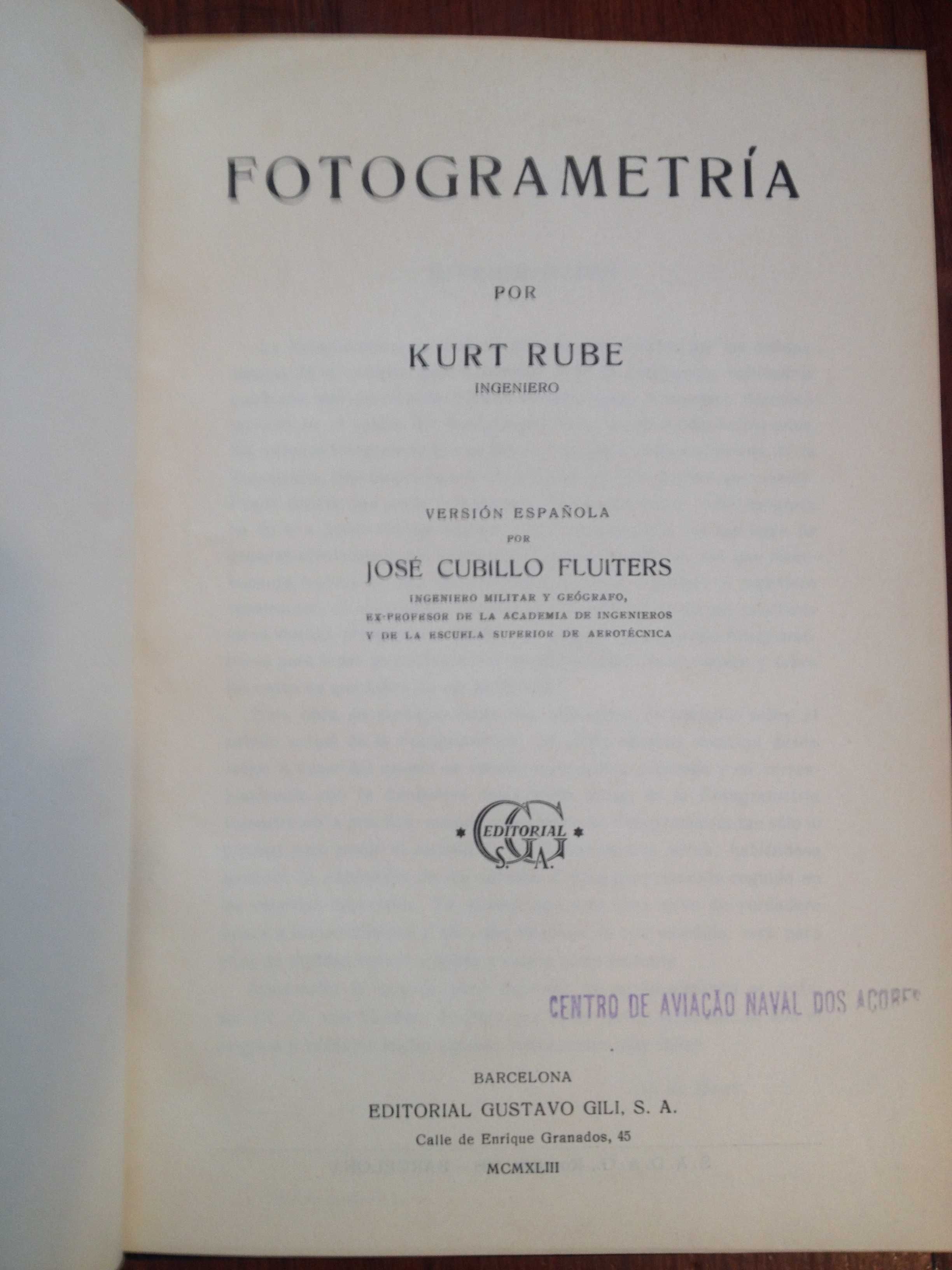 Kurt Rube - Fotogrametría