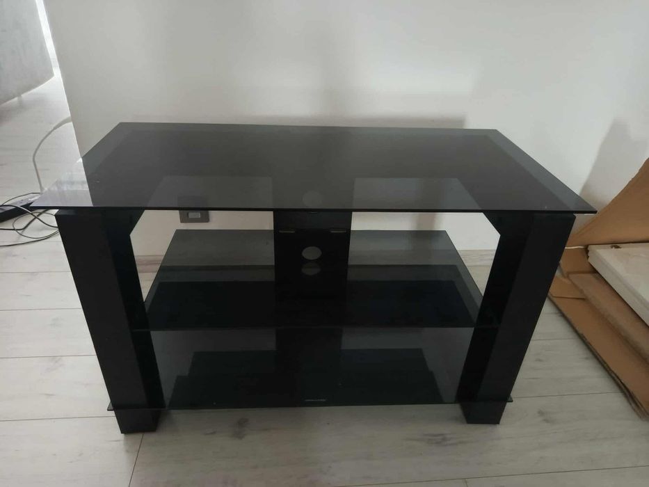 Szafka RTV czarne szkło