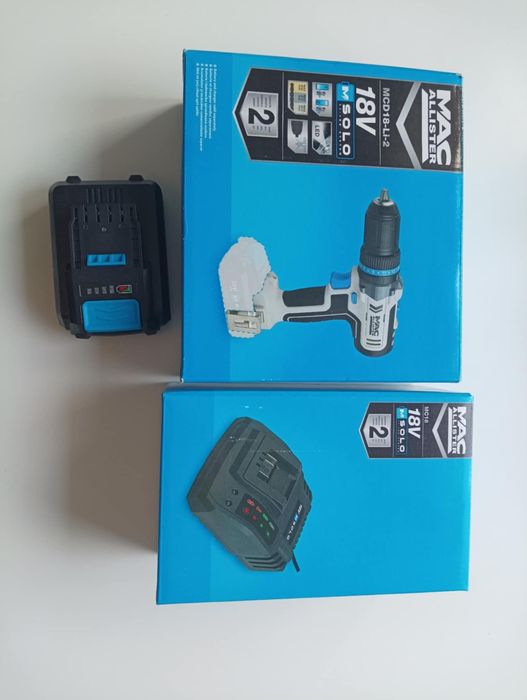 Wkrętarka udarowa MacAllister Solo 18 V akumulator 2.0 Ah+ ładowarka
