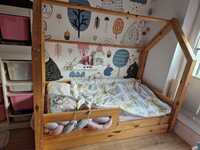 Łóżko domek dla dzieci. Materac 160x80 - rozłożone