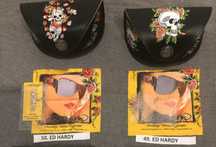 ED HARDY nowe etui Skull & Cherry Blossoms chustka + zegarek ED HARDY