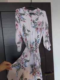 Платье рубашка в цветочный принт
