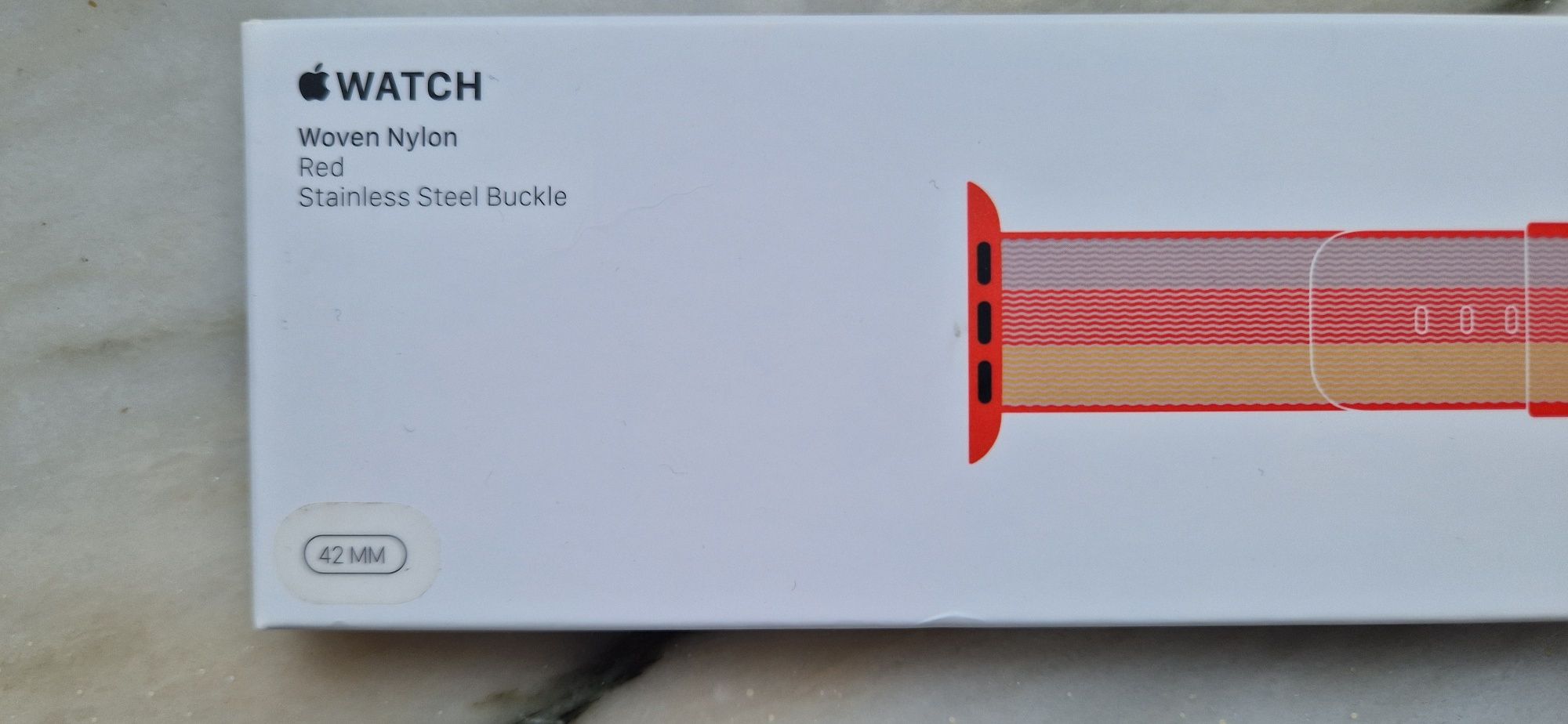Bracelete APPLE Watch 42mm Nova - Woven Nylon Red