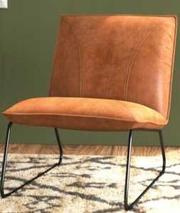 fotel nowoczesny loft industrial minimalizm nowy brąz
