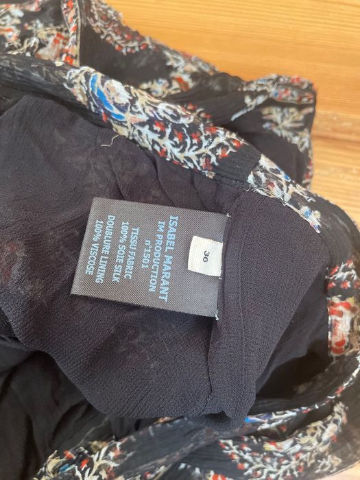 Isabel Marant Etoile spódnica jedwabna silk wzory print jedwab wiązana